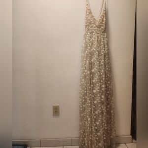 Altar'd State Cream Floral Lace Dress